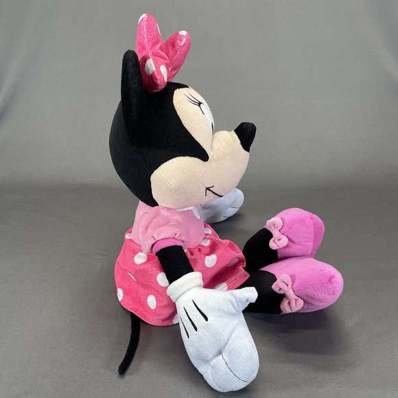 Minnie Mouse Disney Plush Soft Toy Pink Polka Dot Dress Stuffed Animal 19” - Picture 5 of 13
